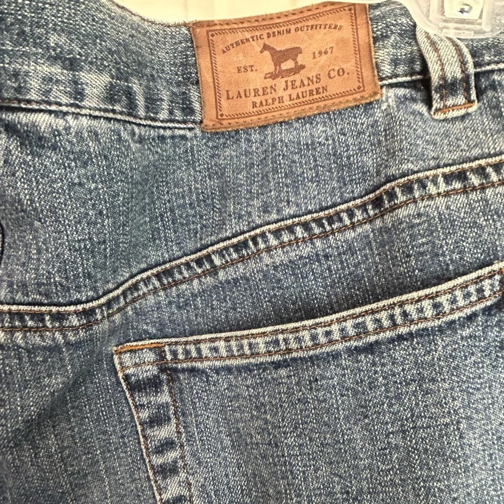 Lauren Jeans Co. Ralph Lauren Denim Wide Leg Jeans Women's Size 10